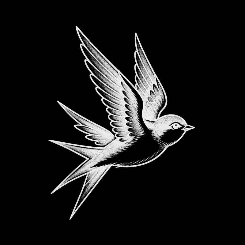Swallow, traditional flash design