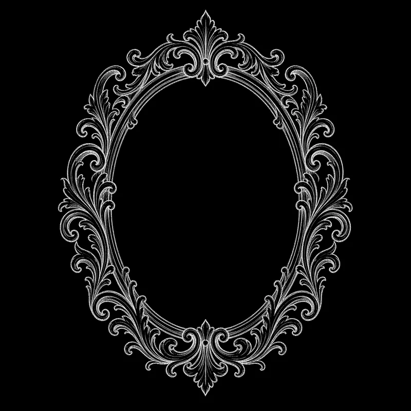 Ornate frame, fine-line flash design